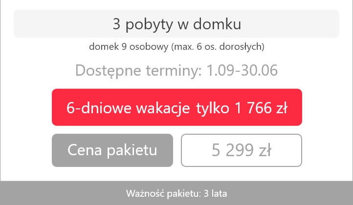 Srebrny pakiet — domek
