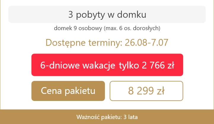 Złoty pakiet — domek